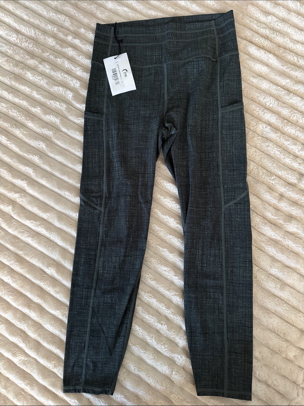 ZYIA Charcoal Black Active Leggings with Side Pockets